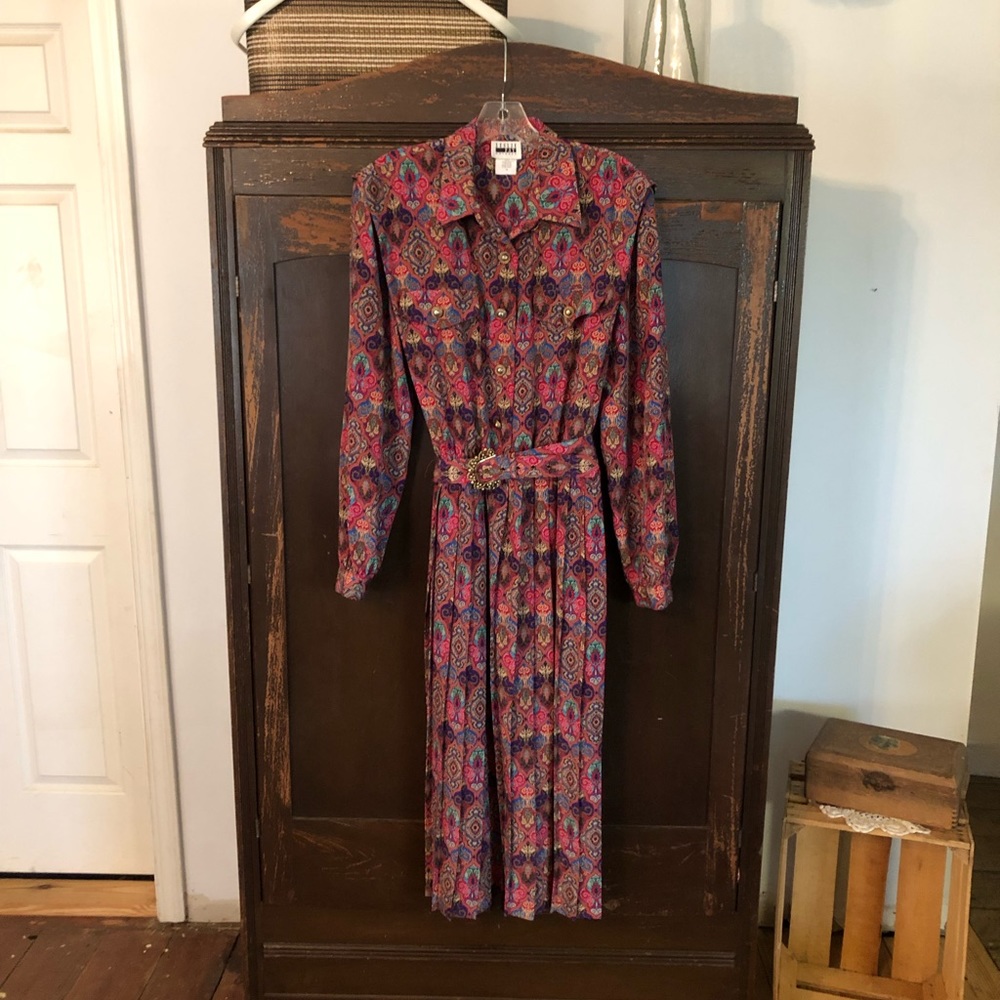 Vintage Leslie Fay Dress with Belt